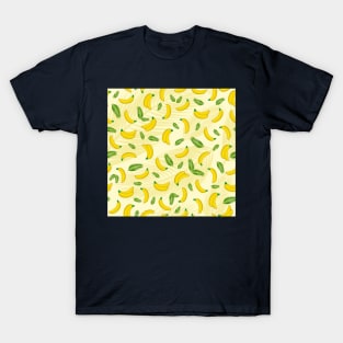 Bananas and tropical leaves pattern T-Shirt